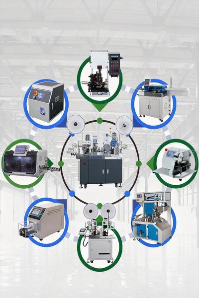 Täysin automaattiset vaippalangan leikkaus- ja poistokoneet