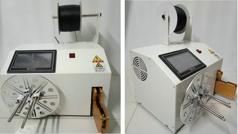 Kultainen lankakierrenauhakone muovipusseille, solmio-lankakone, kultainen lanka-kukkien pakkauskone, kultainen lankapussien sitominen