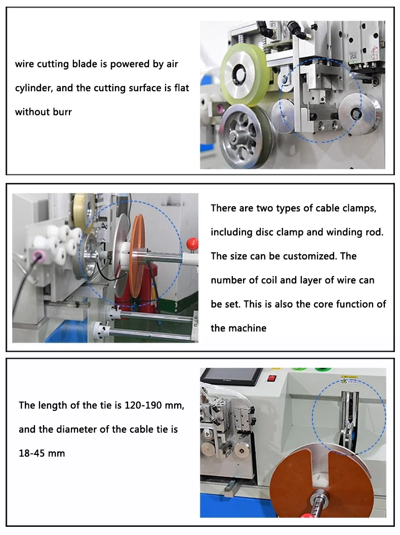 Semi-automatic cable cutting winding meter counting machine Puoliautomaattinen kaapelinleikkausmittarin laskentakone