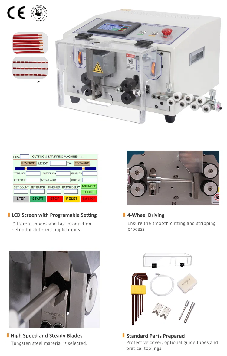 Touch Screen Control Wire Stripping cutting Machine 0.1- 8mm2 WPM-ES Automatic Wire Stripping Machine, Cable Stripping Cutting Machine, wire stripping Machine Kosketusnäytön ohjausjohtojen poistokone 0,1-8mm2 WPM-ES Automaattinen johdon poistokone, Kaapelin poistokone, johdonpoistokone