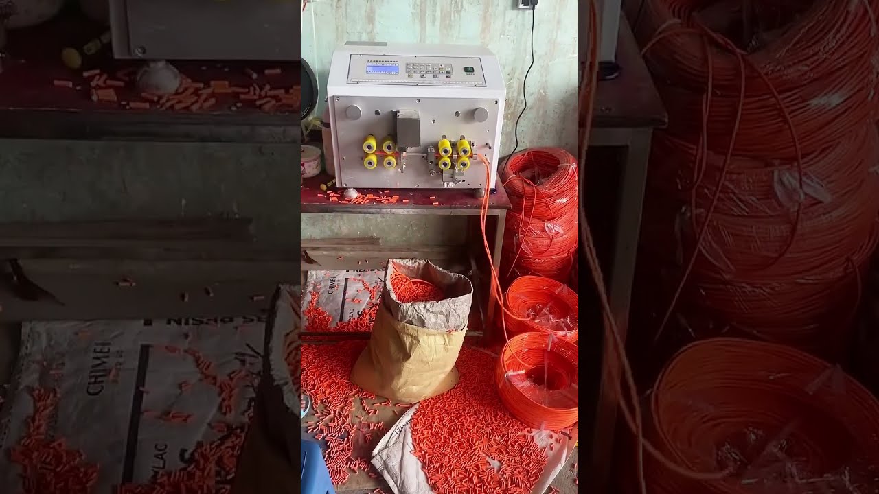 Wire Diameter 6mm, Stripping Length 18mm, Cutting Length #machine #cablewirestrippingmachine#factory