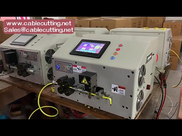 computer automatic wire stripping and bending machine 7 inch touch screen double head for angle bend