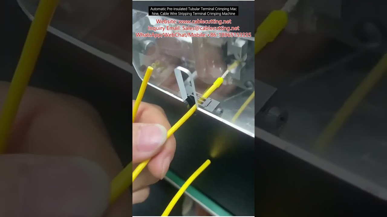 Automatic Pre insulated Tubular Terminal Crimping Machine, Cable Wire Stripping Terminal Crimping Ma