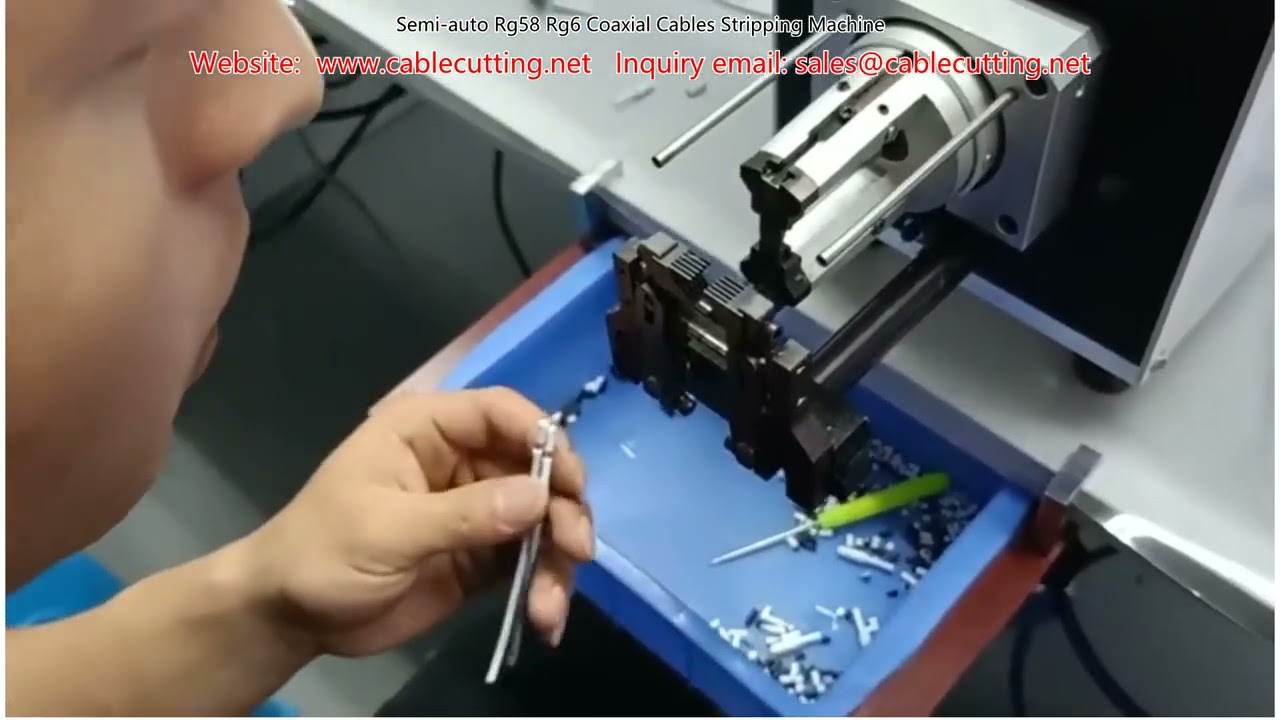 Puoliautomaattinen koaksiaalikaapelin kuorintakone RG58 ja RG6