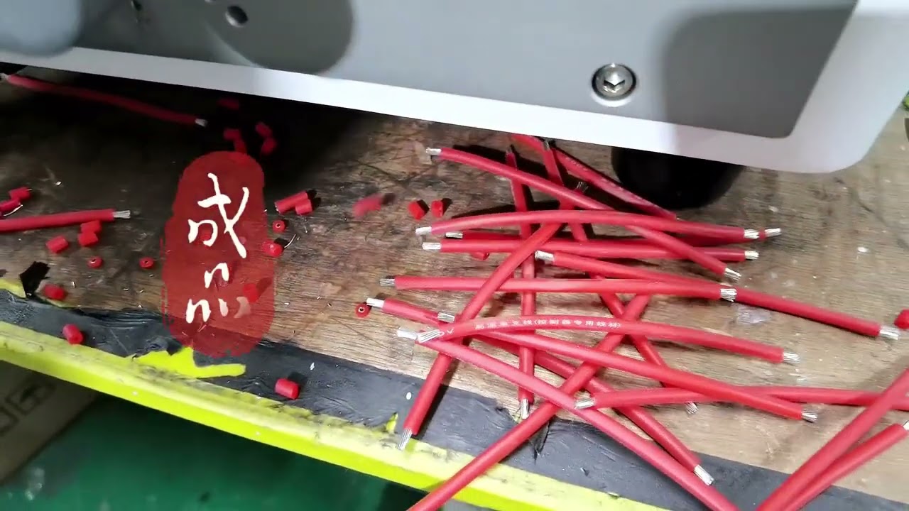 Cutting and Stripping 4 Square Silicone Wire Cutting Two Wires at Once