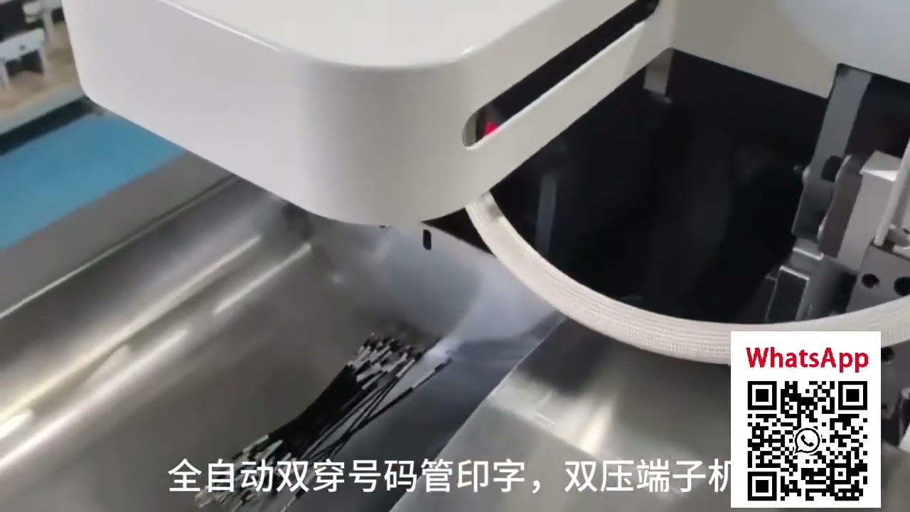 Auto Dual Marking Sleeve Insertion, Printing Baking & Dual Crimping Machine