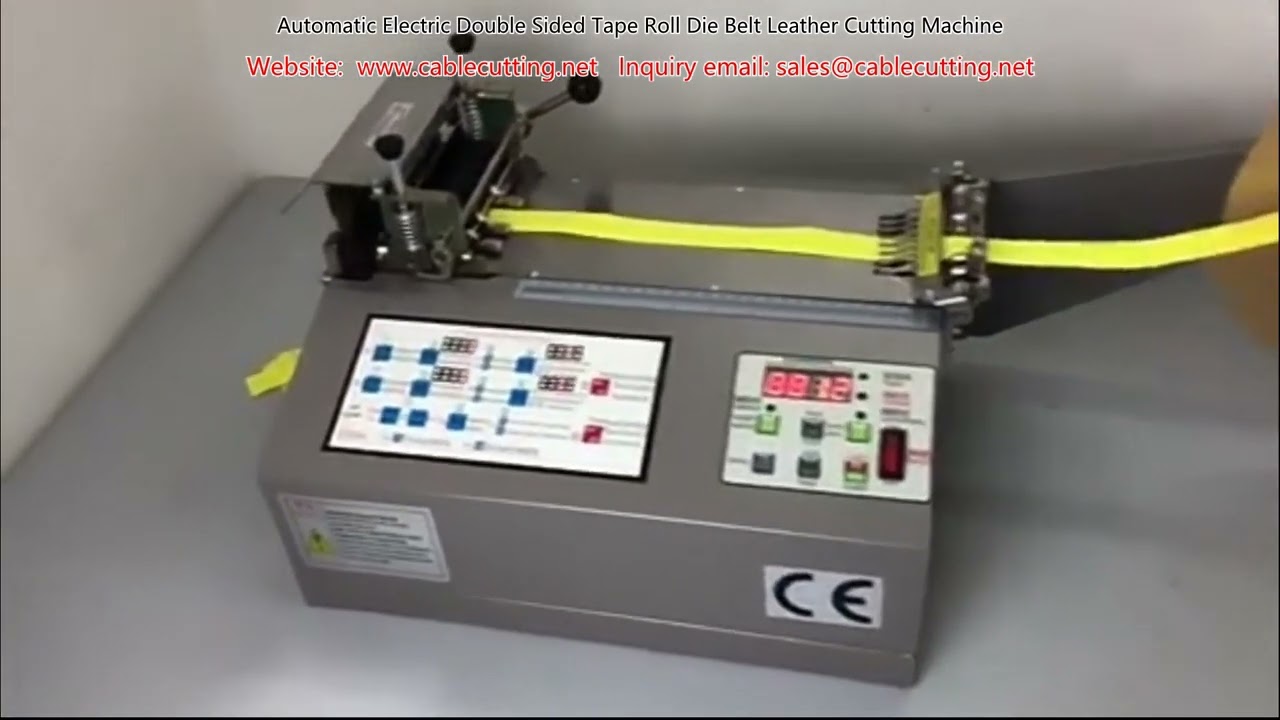 Automatic Electric Double Sided Tape Roll Die Belt Leather Cutting Machine