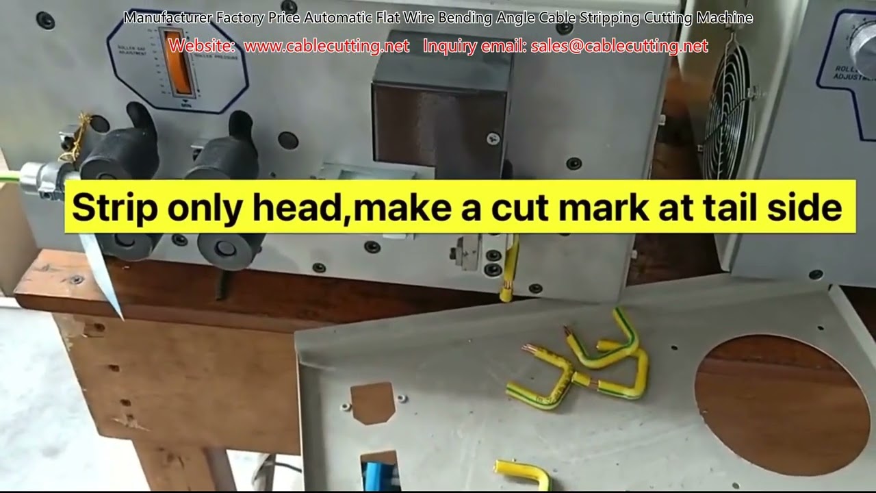 Manufacturer Factory Price Automatic Flat Wire Bending Angle Cable Stripping Cutting Machine