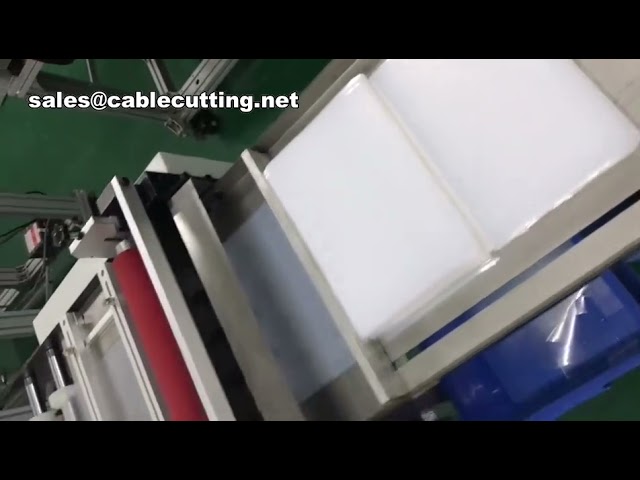 Automatic New Nylon Loop And Hook Elastic Ribbon Cutting Width 400mm Tape Cutting Machine